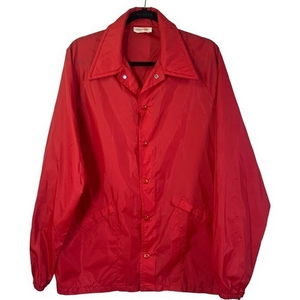 KING LOUIE Vintage‎ Red Lightweight Windbreaker Jacket